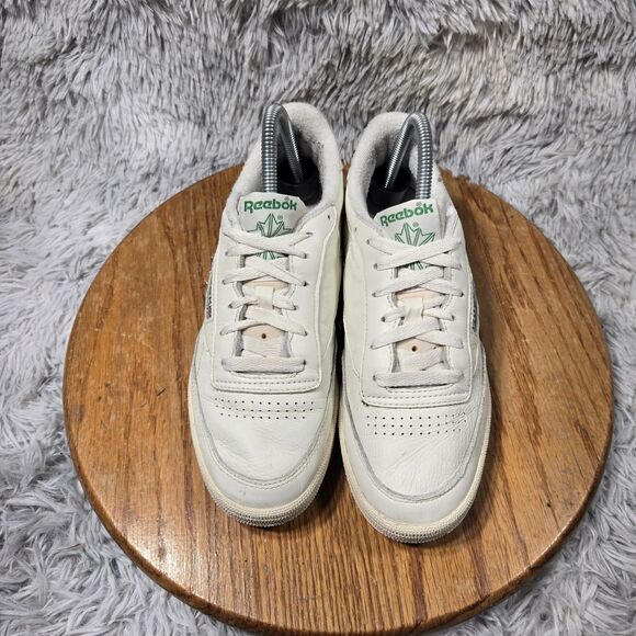Y2K Reebok England  "Athletic" Classic Club C Women Size 8 White Trainer Shoes - Picture 3 of 12